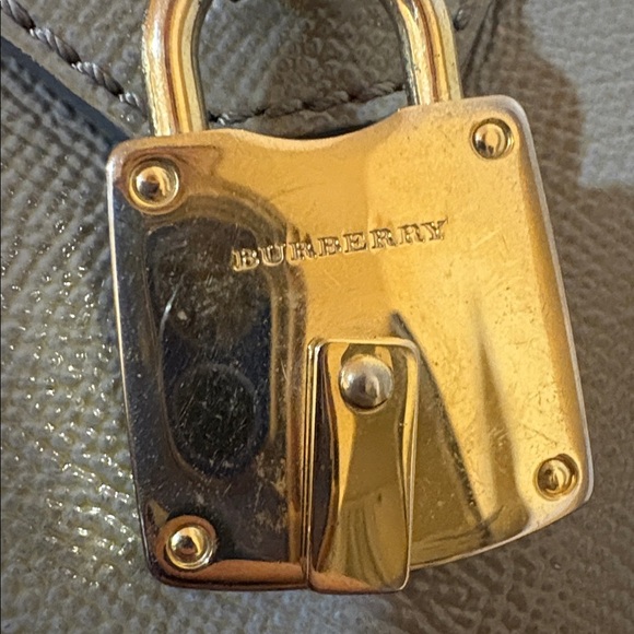 Burberry Gray Crossbody Bag and hand bag with lock and key. - Picture 11 of 16